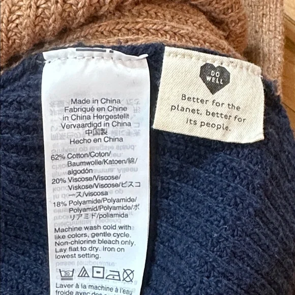 Madewell Brown and Navy Crew Neck Sweater - Picture 4 of 7